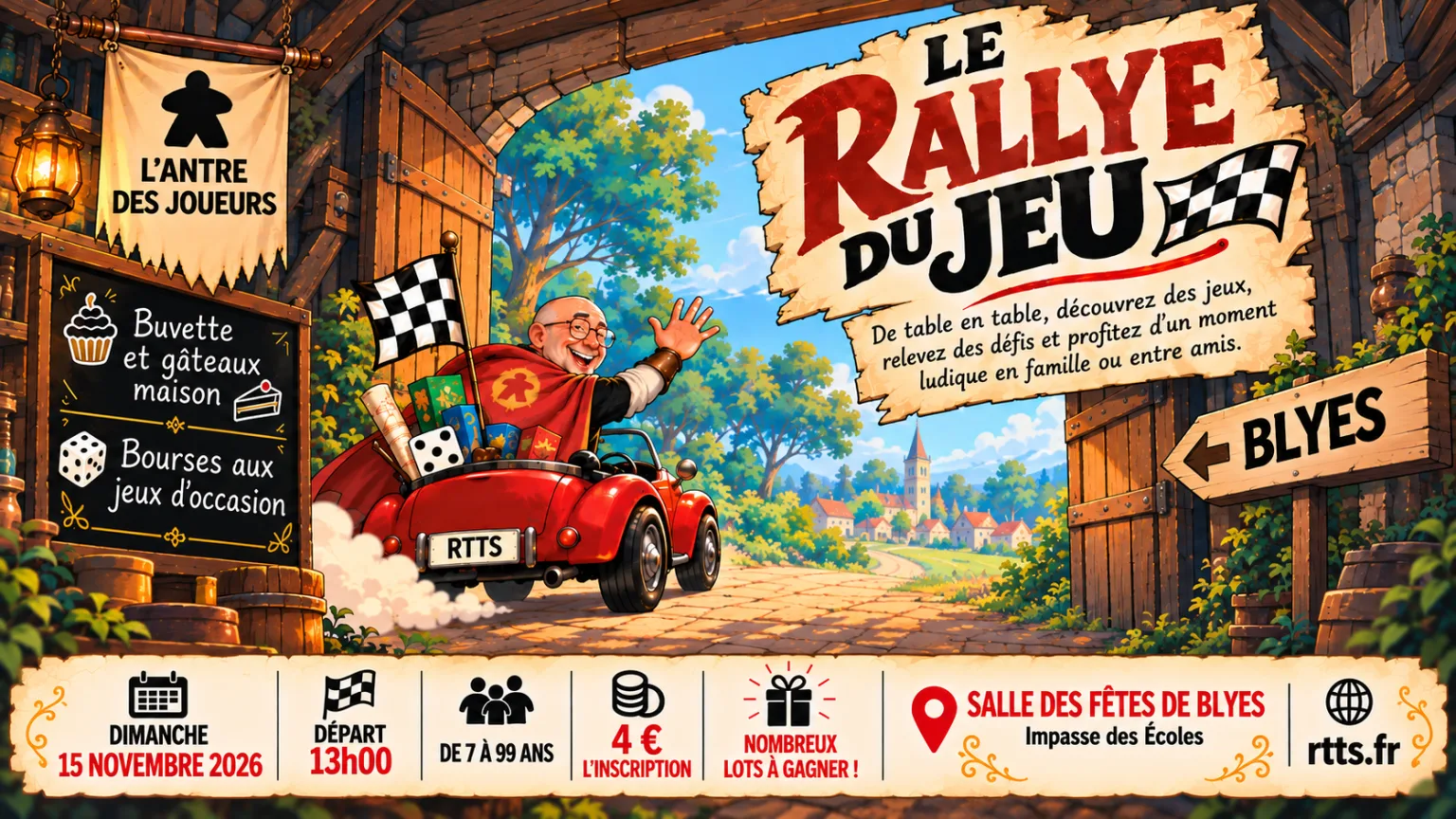 Le Rallye du jeu, 13e édition : dimanche 15 novembre 2026 à Blyes