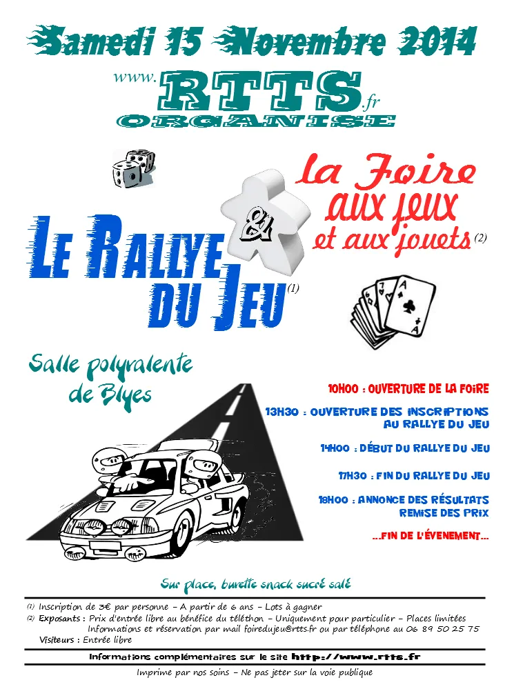 Affiche : 2ᵉ Rallye du jeu