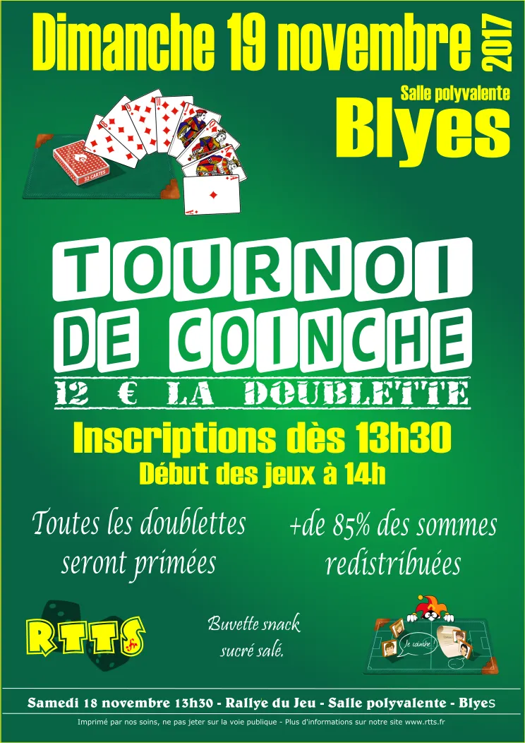 Affiche : Tournoi de coinche
