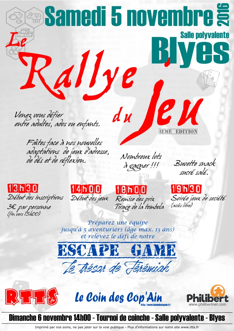 Affiche : 4ᵉ Rallye du jeu