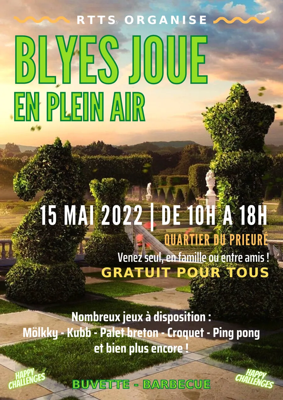Affiche : Blyes joue en plein air