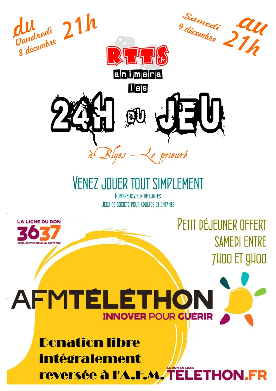 Affiche : Téléthon : les 24 h du jeu