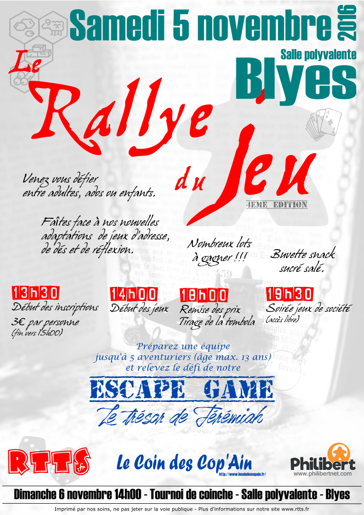 Rallye du jeu 5 Novembre 2016